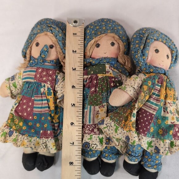 3 Set The Original Holly Hobbie Doll Knickerbocker 1970s Rag Plush Cloth Vintage - Picture 12 of 13